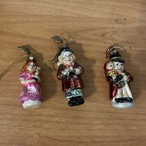 3 Vtg Thomas Pacconi Glass Christmas Tree Ornament